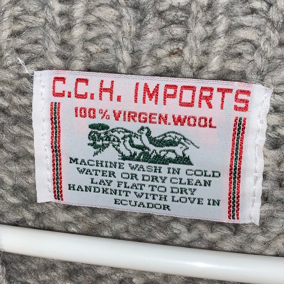 Vintage C.C.H. Imports American Flag Wool Sweater - Picture 4 of 4